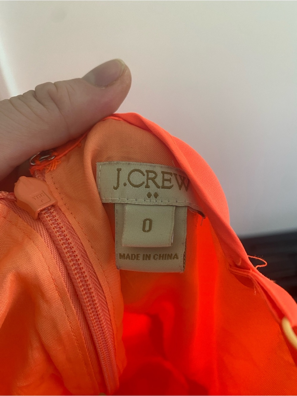 J. Crew Neon Orange Spaghetti Strap Mini Dress - Picture 5 of 8